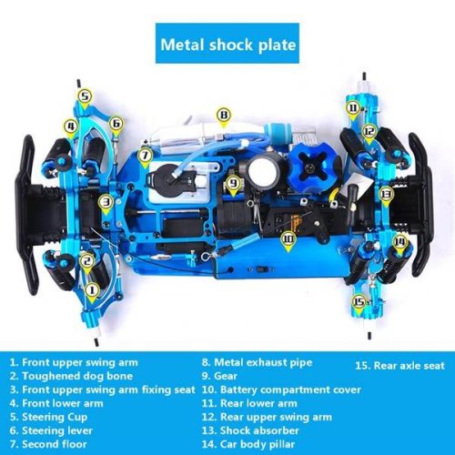 HSPMonsterTruck94188ChassisFramewithEngineandGT2BRemoteControl BuildingKitVersion 3